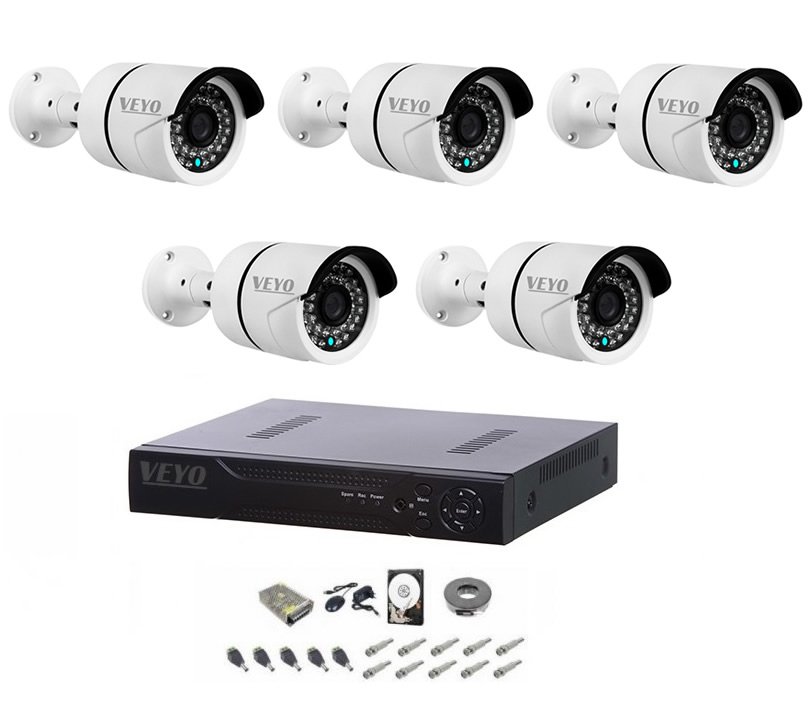 Sistem de supraveghere complet 1080p ext 5 ahd, ir 30 m